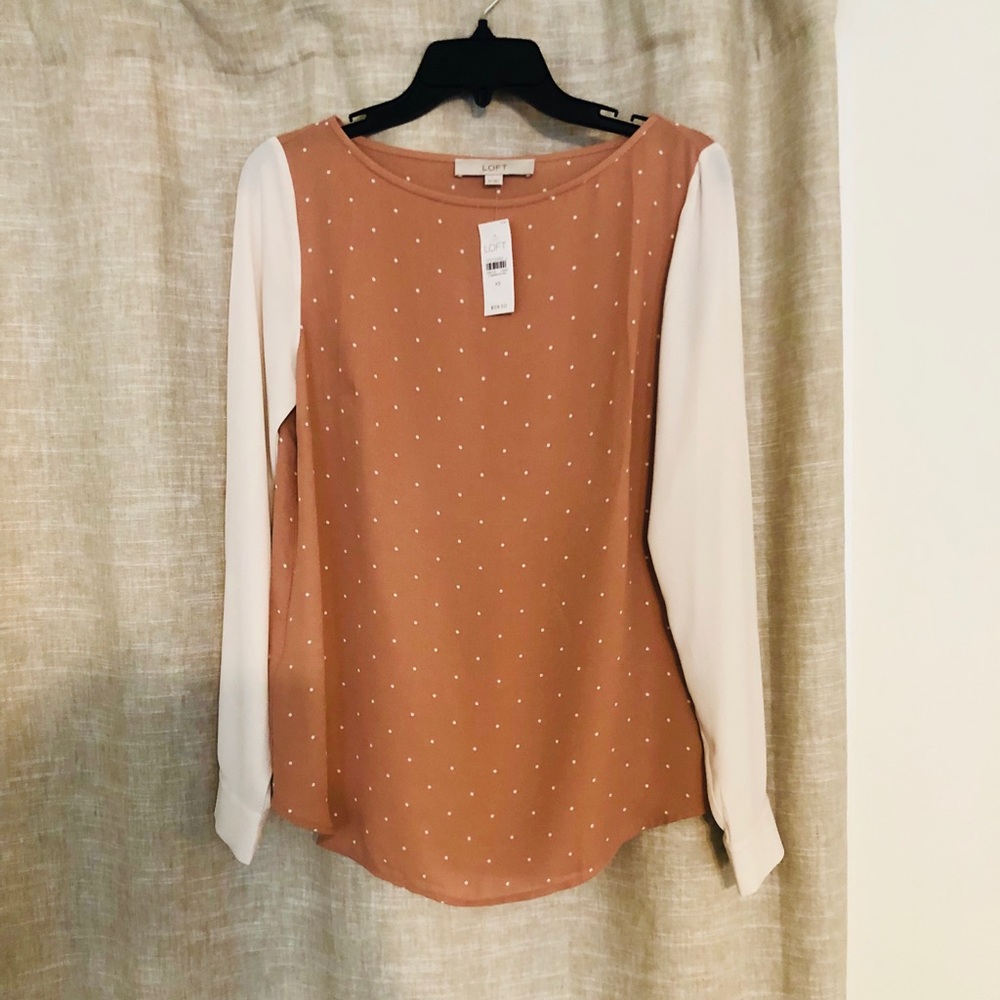 LOFT pink blouse